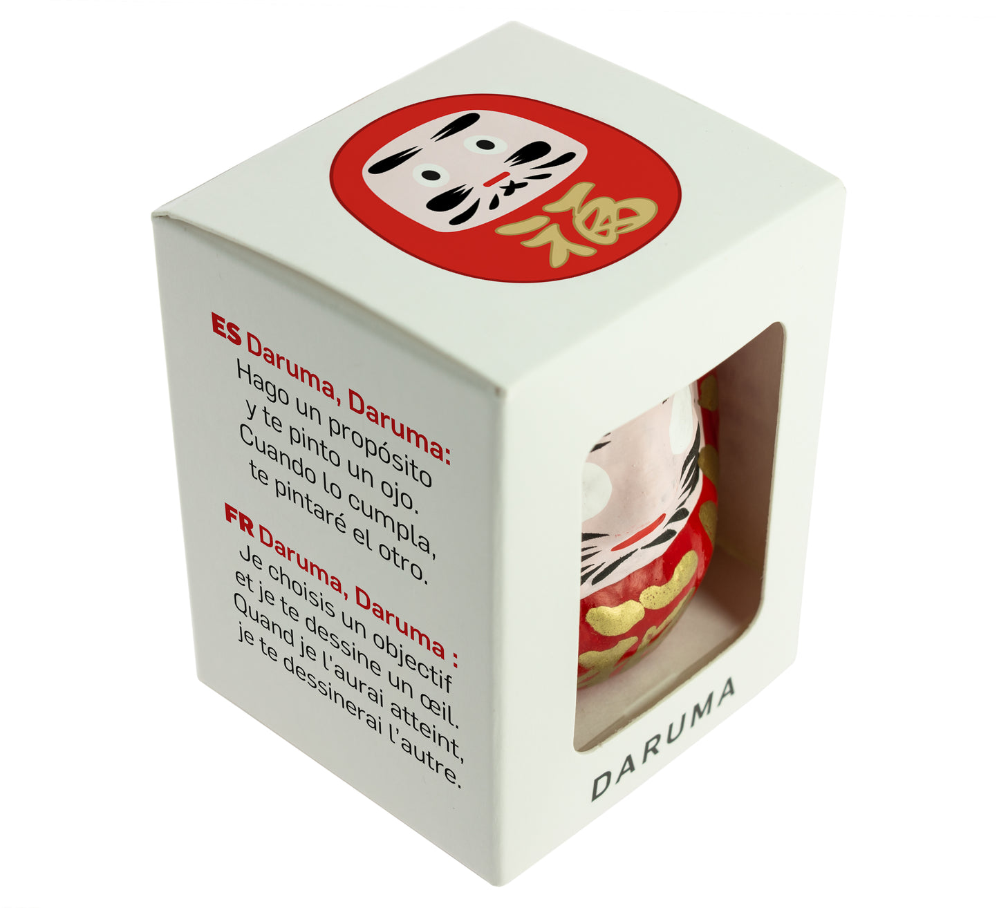Rotes traditionelles Daruma - Glück, Medium