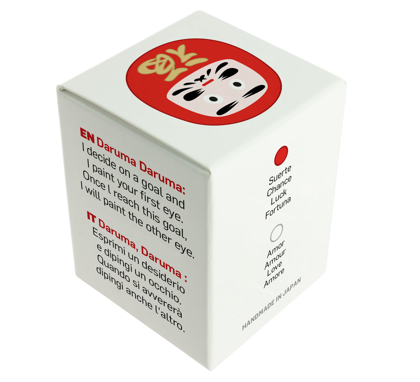 Daruma Tradicional Rojo - Pequeño, Suerte