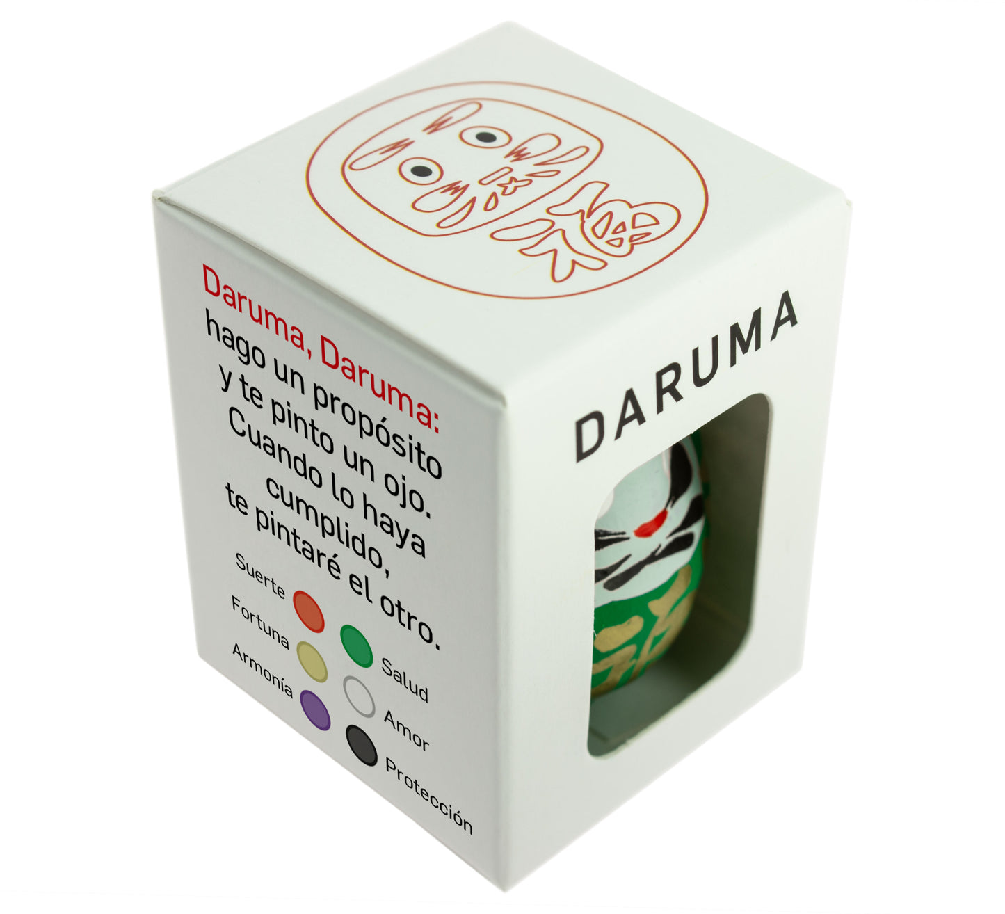 Green Traditional Daruma  - Health, Small