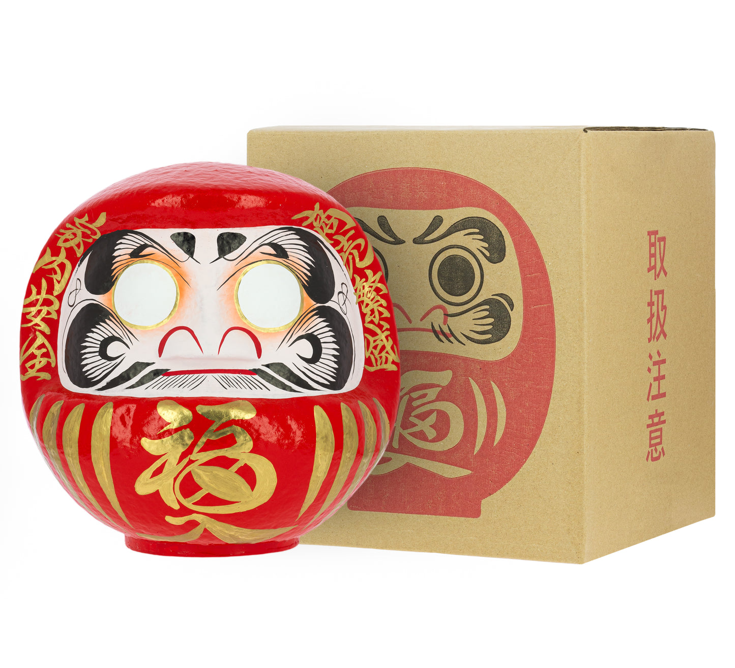 Red Traditional Daruma  - Good Fortune, 30 cm