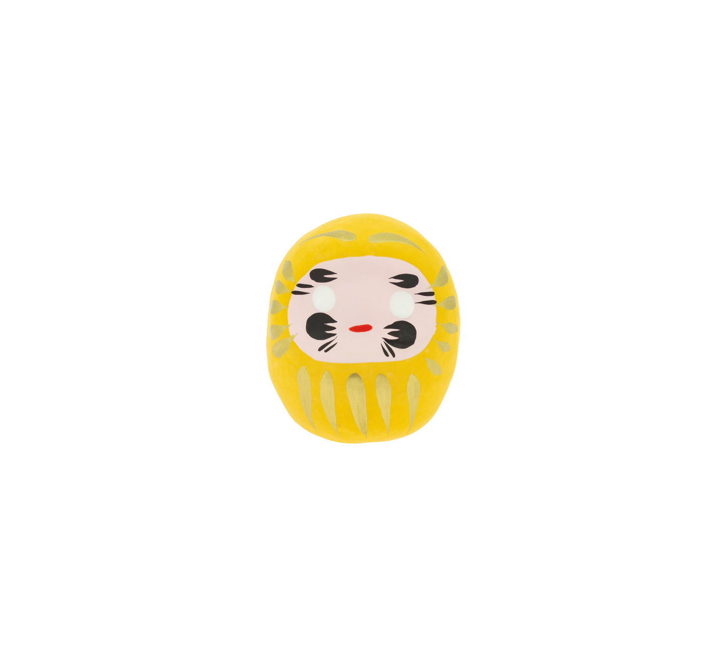 Daruma amarillo, fondo blanco