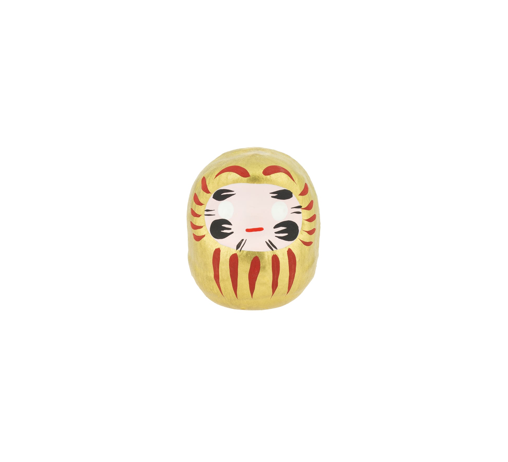 Daruma dorado, fondo blanco