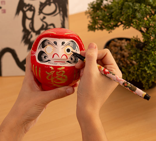 Daruma Tradicional Rojo 12 cm, Suerte