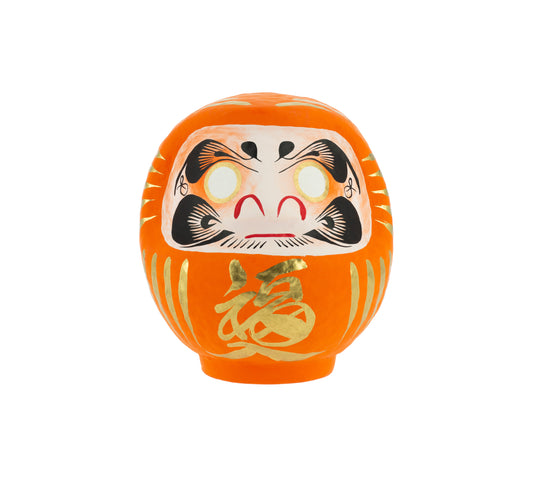 Daruma Tradicional Naranja 12 cm, Amistad