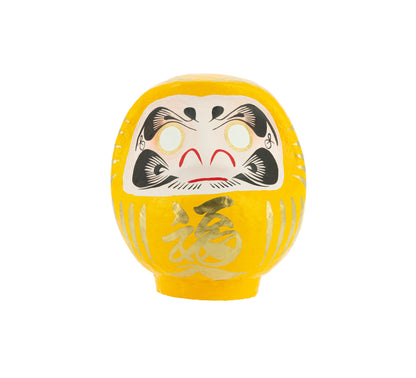Daruma Tradicional Amarillo 12 cm, Prosperidad