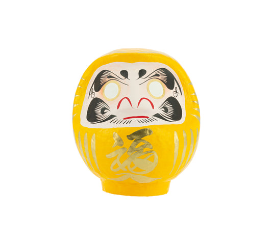 Daruma Tradicional Amarillo 12 cm, Prosperidad