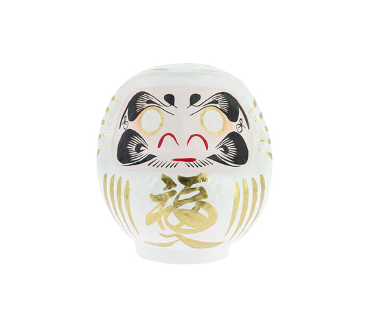 Daruma Traditionnel Blanc 12 cm, Amour