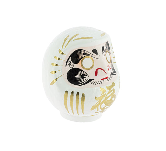 Daruma Traditionnel Blanc 12 cm, Amour