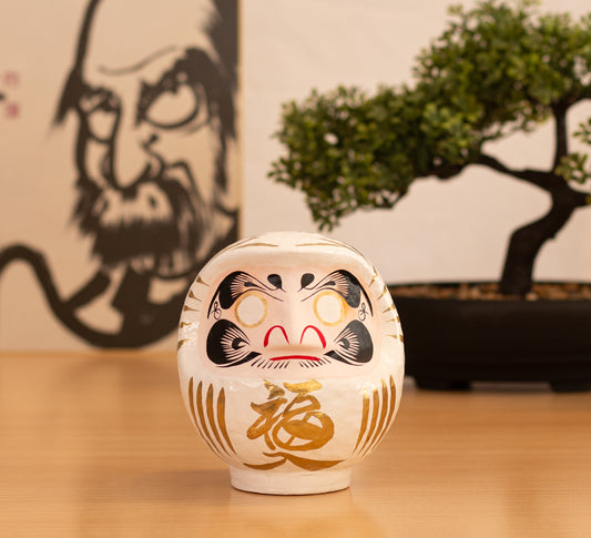 Daruma Tradicional Blanco 12 cm, Amor