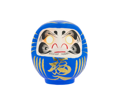 Daruma Traditionnel Bleu 12 cm, Réussite Scolaire
