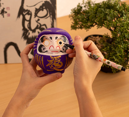 Purple Traditional Daruma - Harmony, 12 cm
