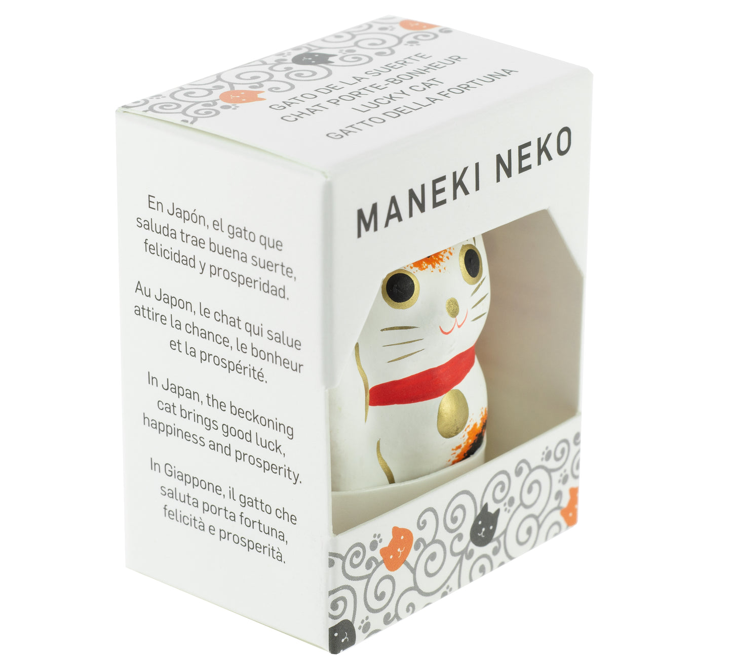 Maneki Neko Calico - Tricoloured, Good Fortune