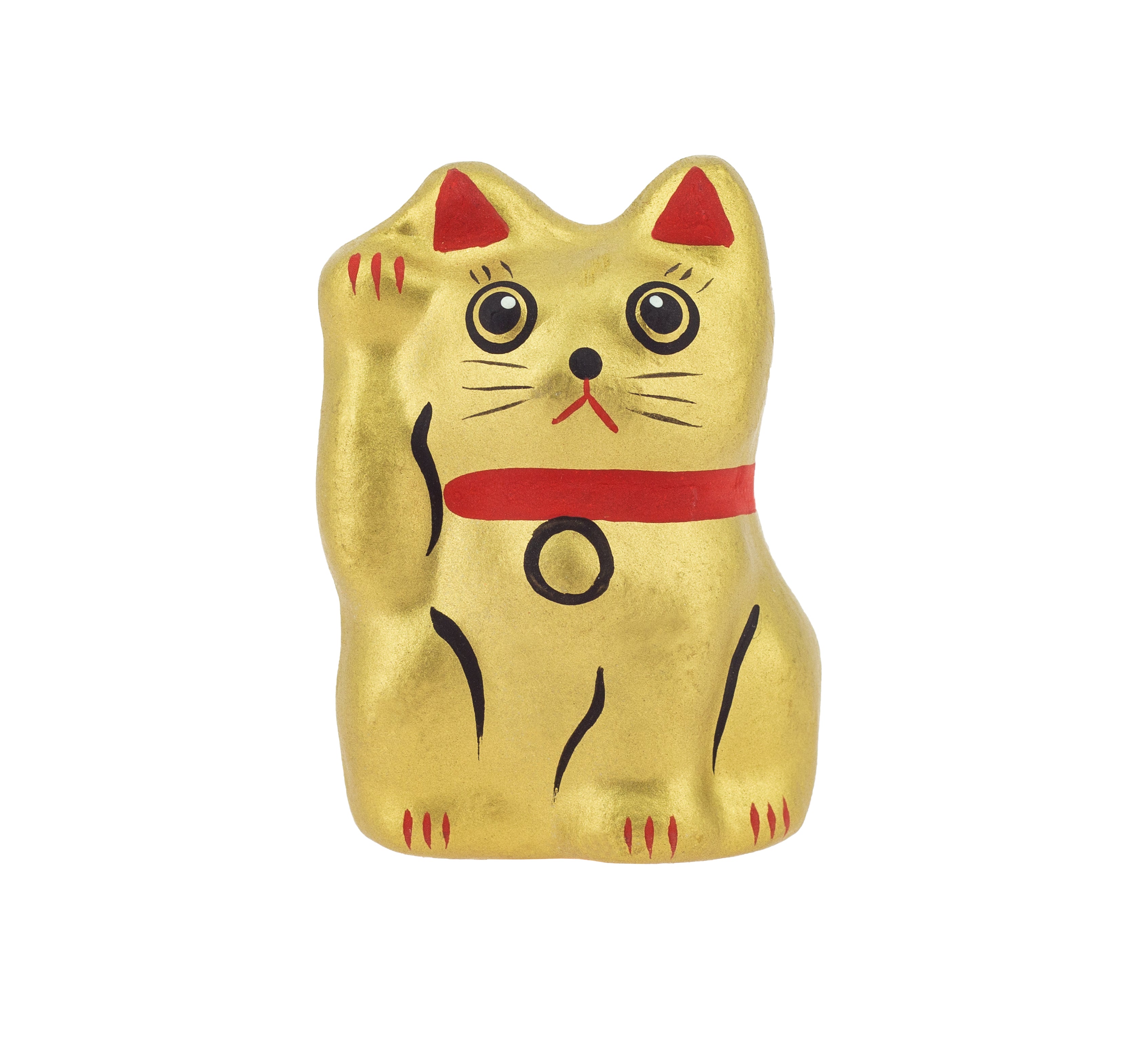 Maneki Neko Japanese Lucky Cat - Gold Kin, Prosperity | Tierra Zen