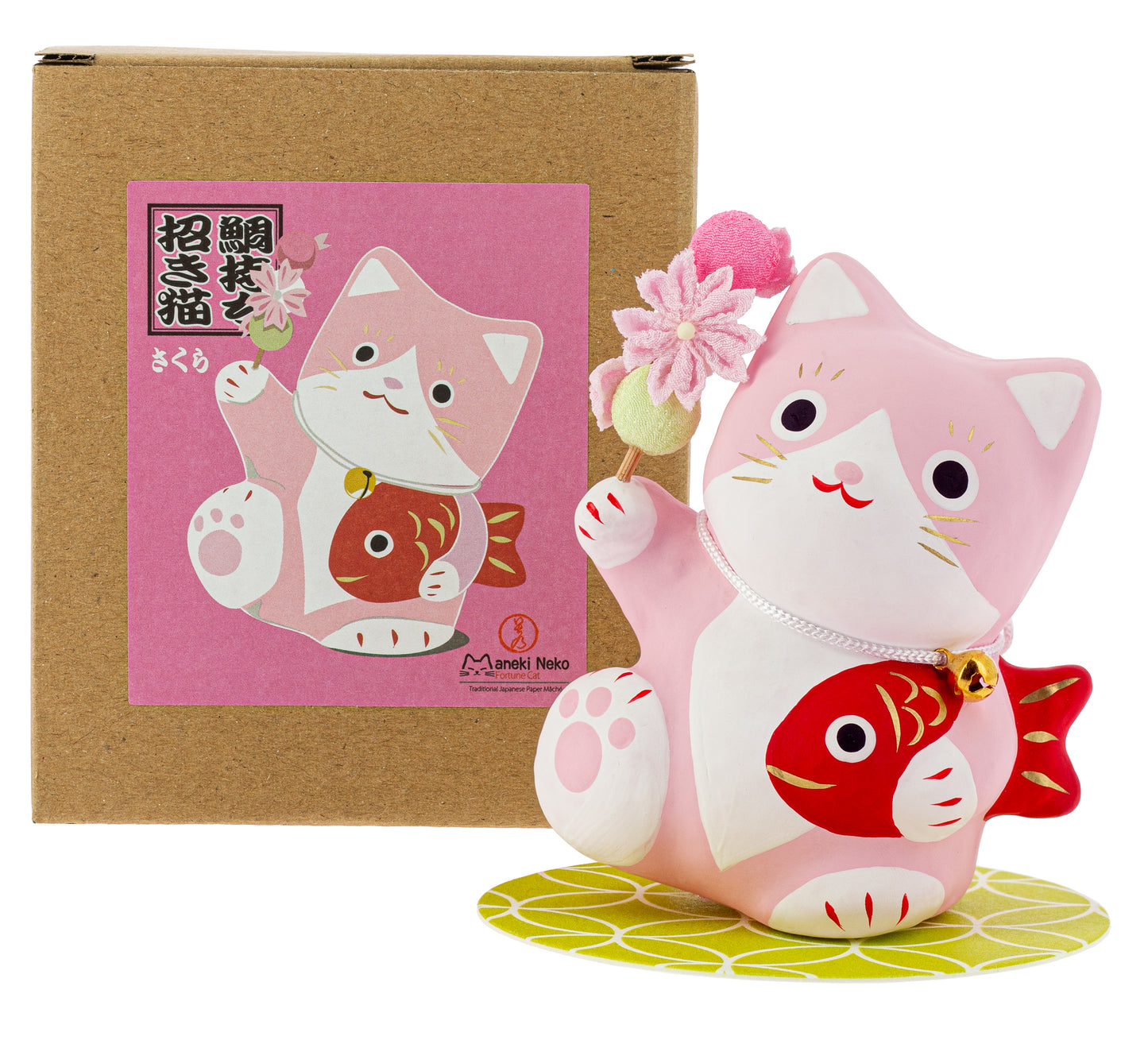 Doppia Fortuna Maneki Neko - Rosa