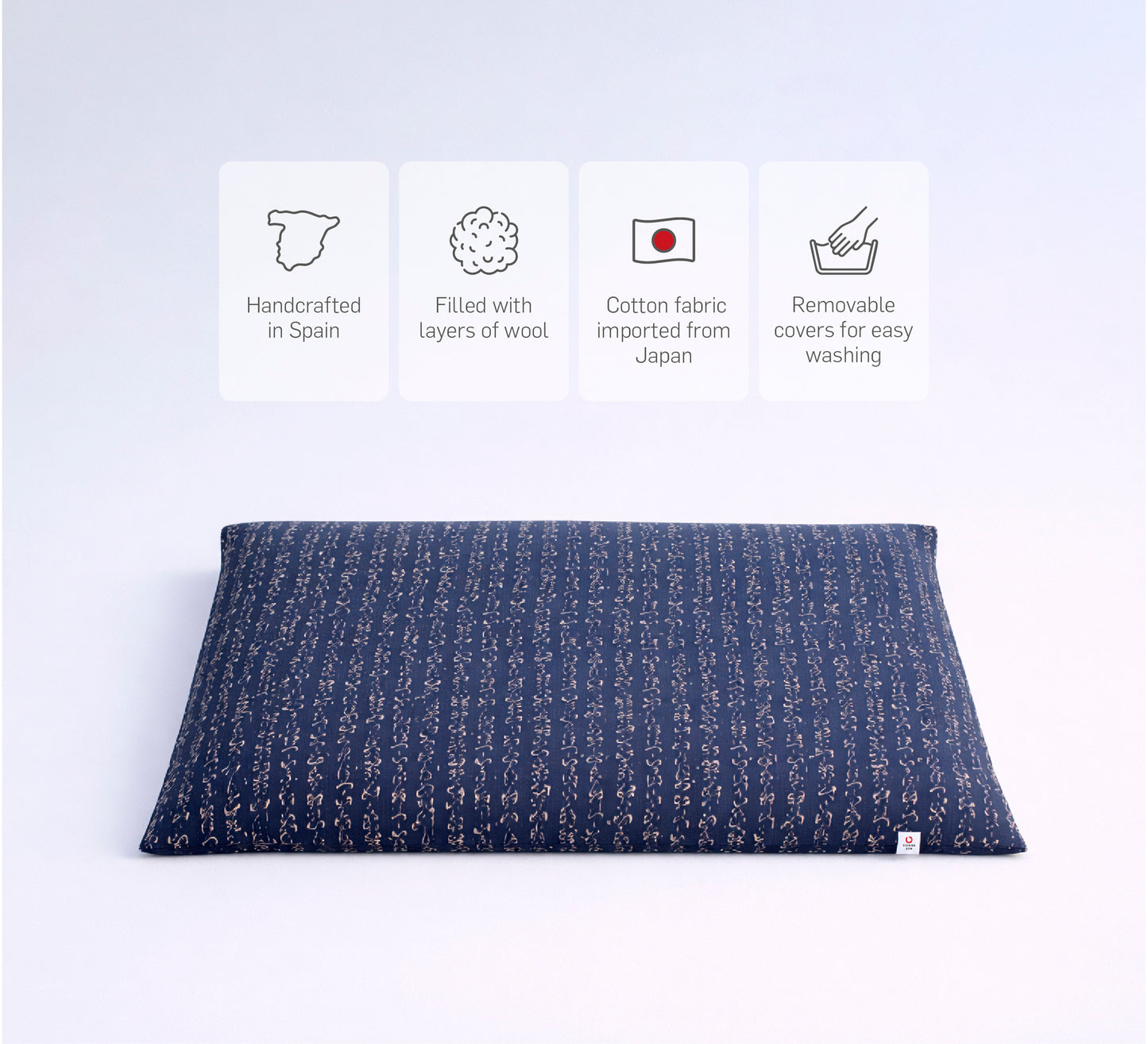 Zabuton - Blaues Hiragana