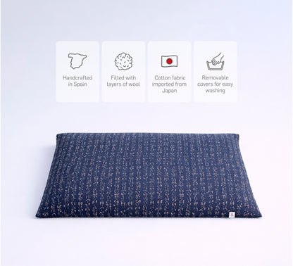 Zabuton - Blaues Hiragana