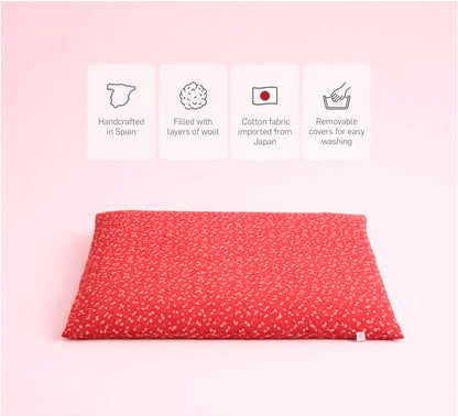 Zabuton - Kastanienbraune Sakura