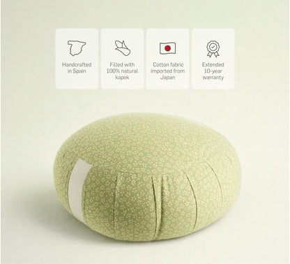 Kapok Rund Zafu - Grüner Sakura