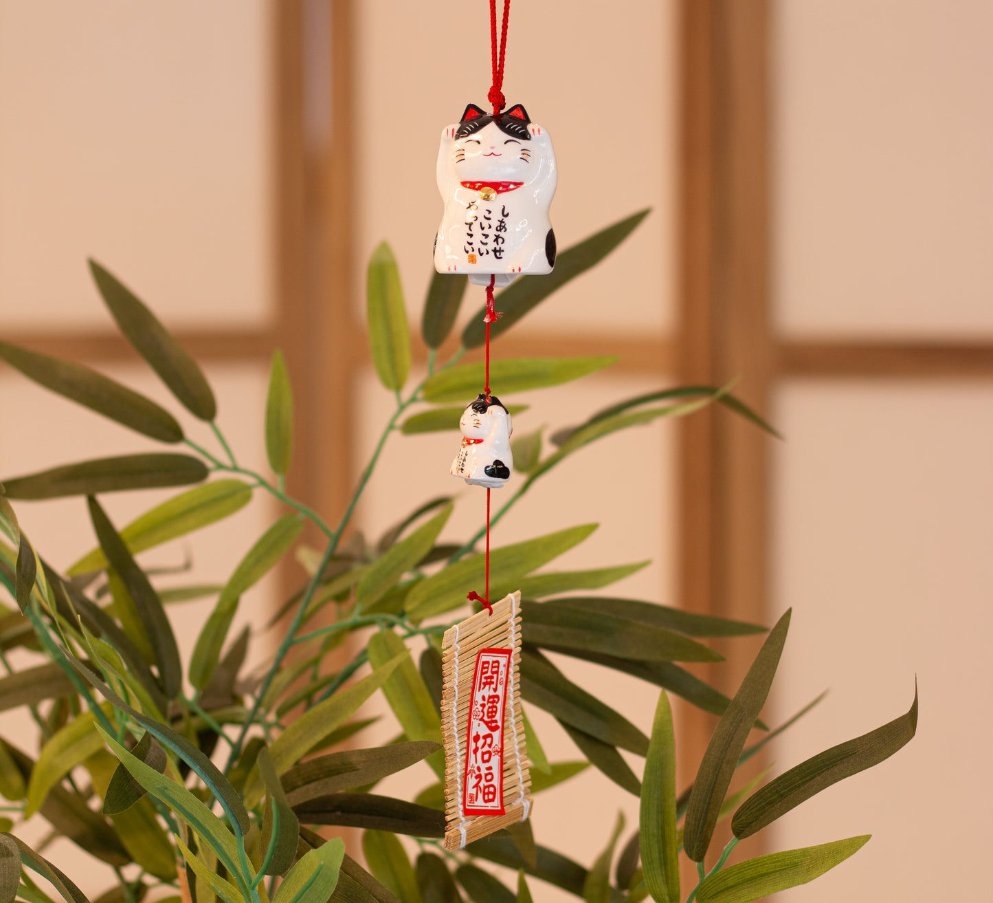 Cloche Furin Céramique Maneki Neko Kuroshiro