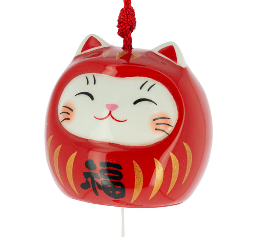 Campana Furin Cerámica Neko-Daruma