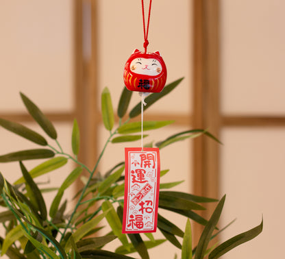 Campana Furin Cerámica Neko-Daruma