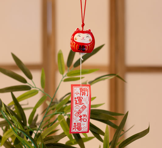 Campana Furin Cerámica Neko-Daruma