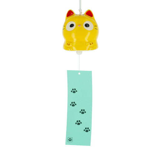 Campana Furin Cerámica Neko Rubio