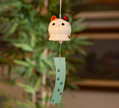 Campana Furin Cerámica Neko Calico