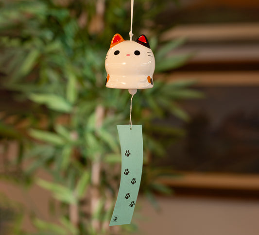 Campana Furin Cerámica Neko Calico