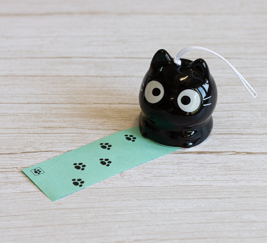 Campana Furin Cerámica Neko Negro