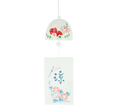 Campana Furin Cerámica Rankaku Carpa Dorada