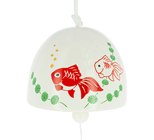 Campana Furin Cerámica Rankaku Carpa Dorada