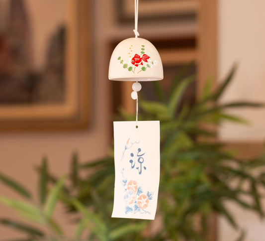 Campana Furin Cerámica Rankaku Carpa Dorada