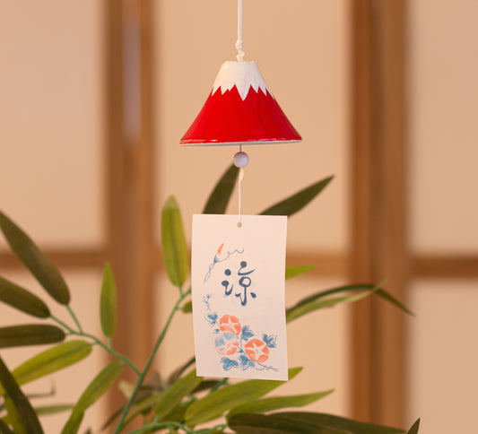 Campana Furin Cerámica Fuji Rojo