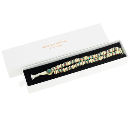 Bone Mala with Inlays