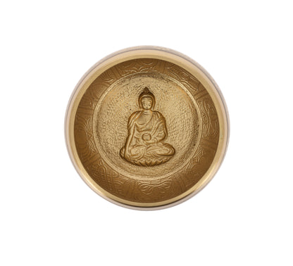 Ciotola tibetana Buda - Oro, 12 cm