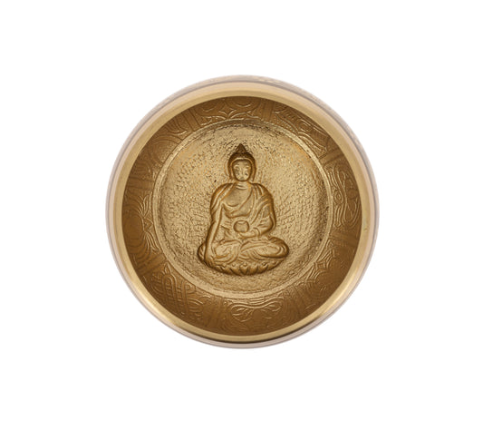 Ciotola tibetana Buda - Oro, 12 cm