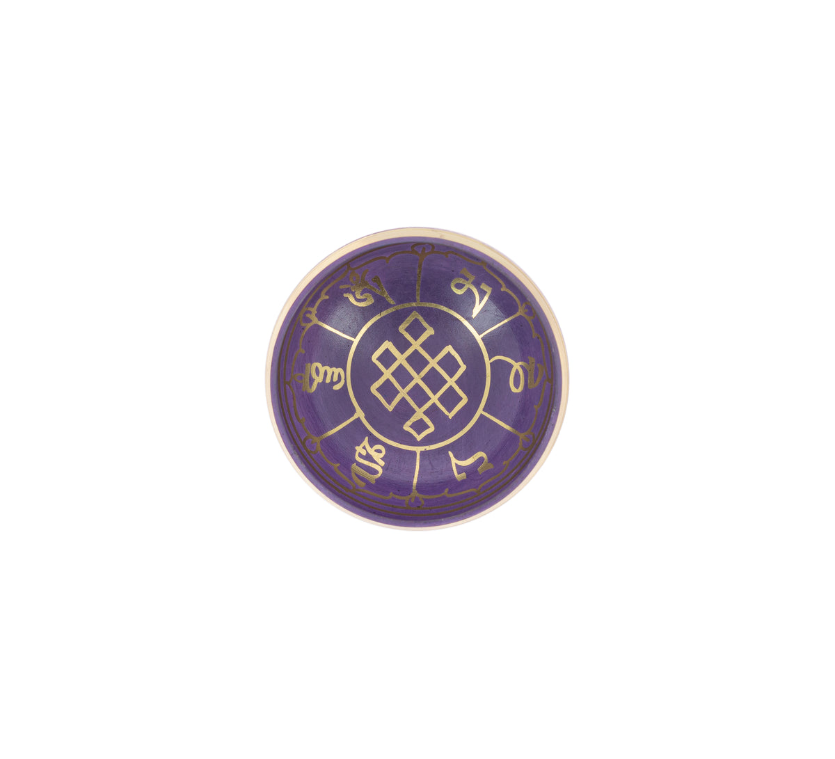 Campana tibetana da viaggio - Viola, 7,5 cm