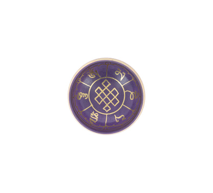 Campana tibetana da viaggio - Viola, 7,5 cm