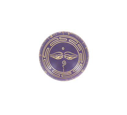 Campana tibetana da viaggio - Viola, 7,5 cm