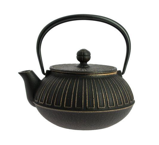 Kiku Iwachu Teapot - Gold Black, 650 ml