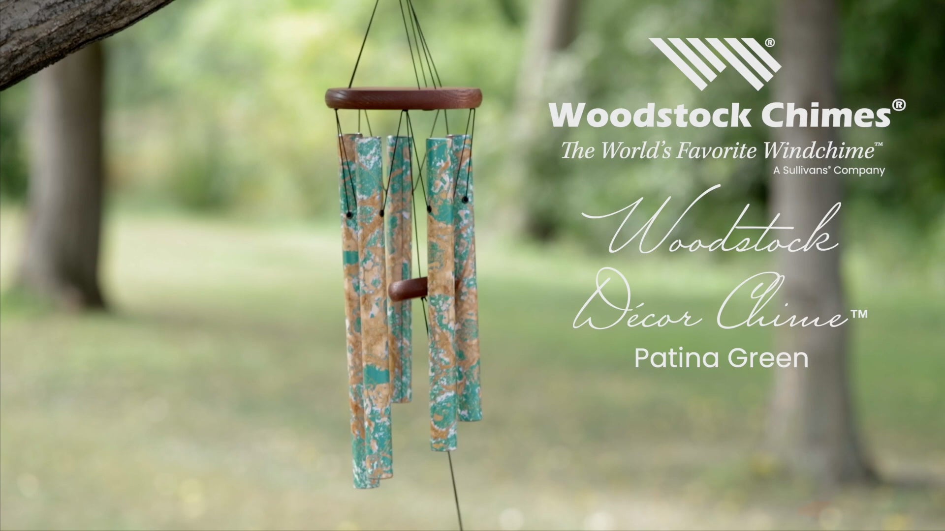 Woodstock Décor Chime – Patina Green Marble | Tierra Zen