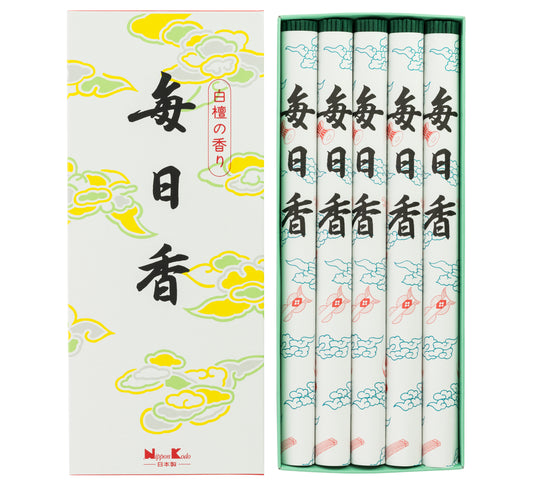 Mainichiko Viva Incense Box- Long Sticks, 5 Rolls