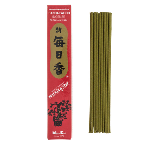 Morning Star Incense - Sandalwood, 50 Sticks