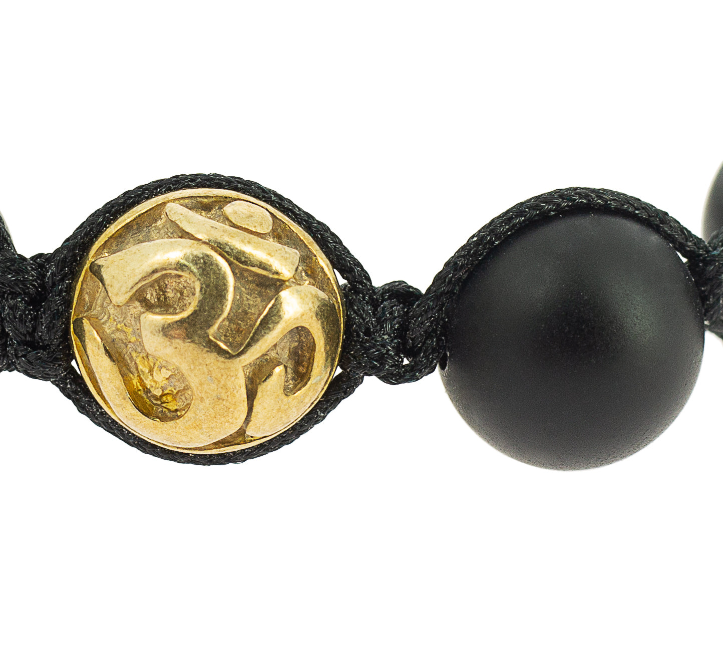 Bracelet Shambala Om Onyx Noir