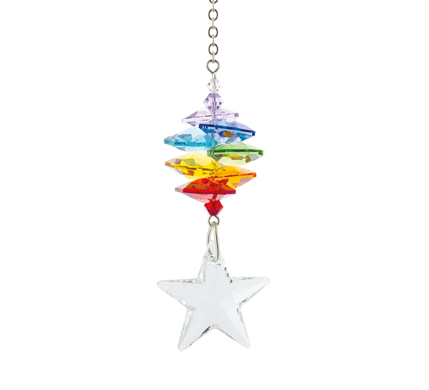 Crystal Cascade Suncatcher - 7 Chakras, Star