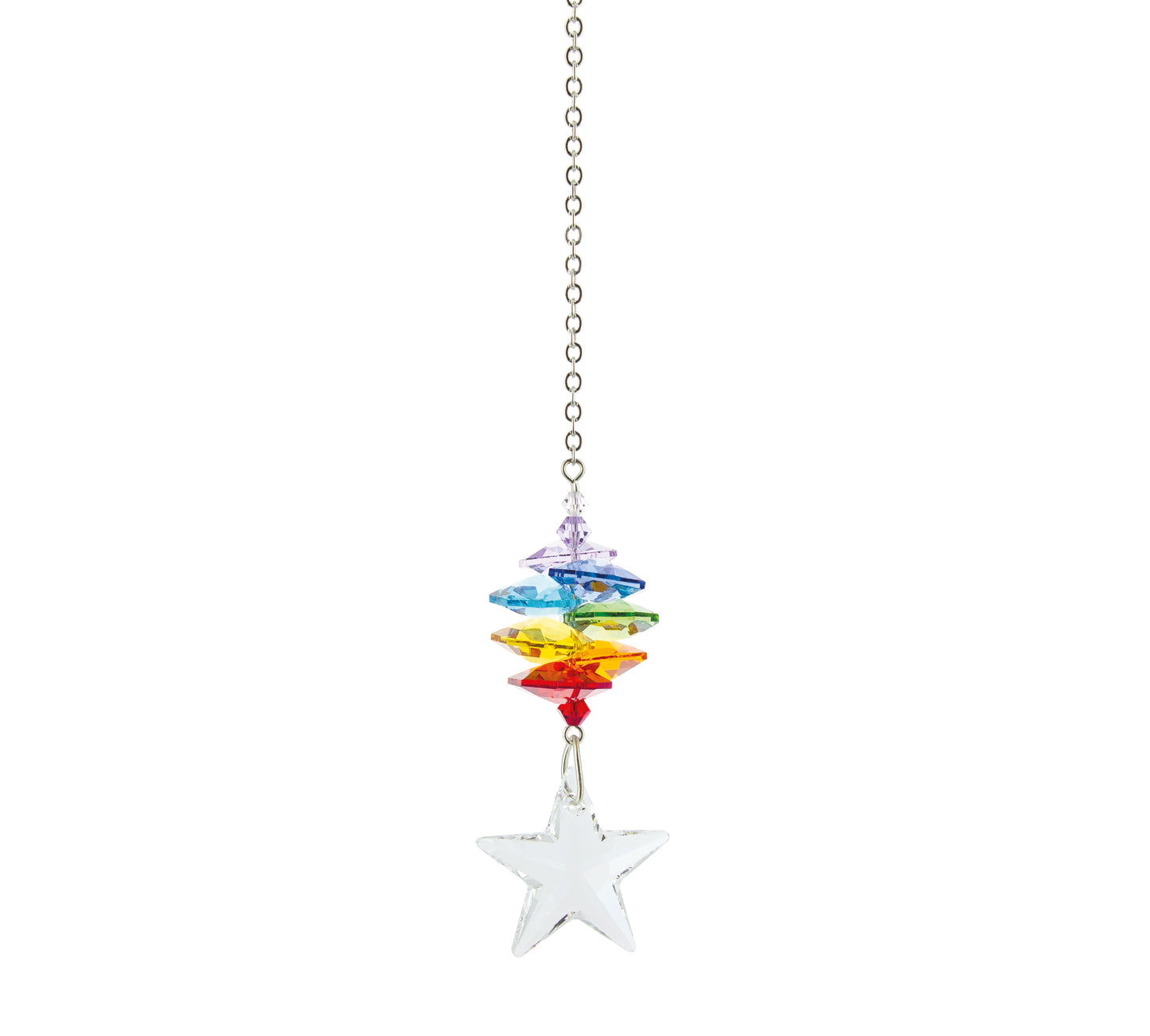 Crystal Cascade Suncatcher - 7 Chakras, Star