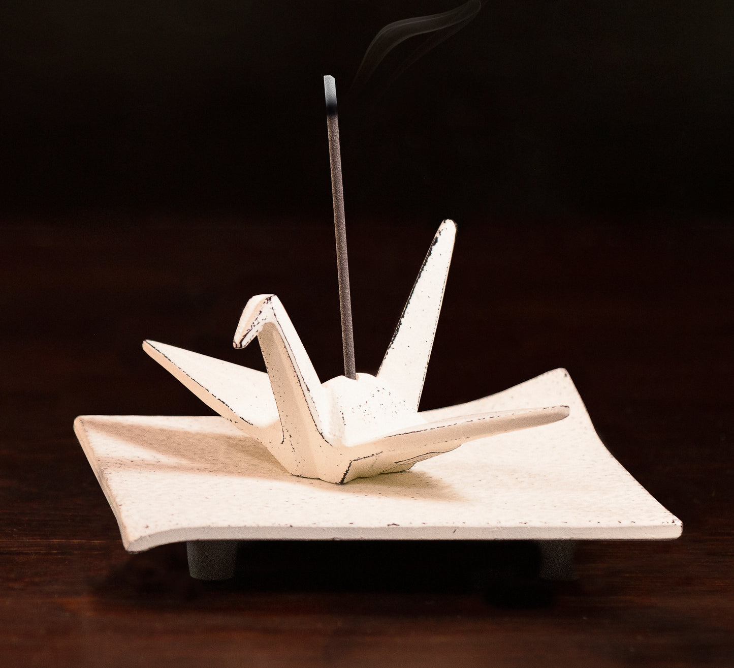 Iwachu Incense Burner - White Orizuru
