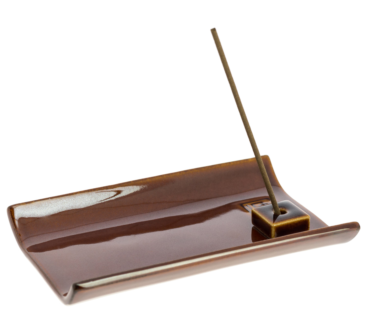 Yukari Incense Burner - Brown Plate