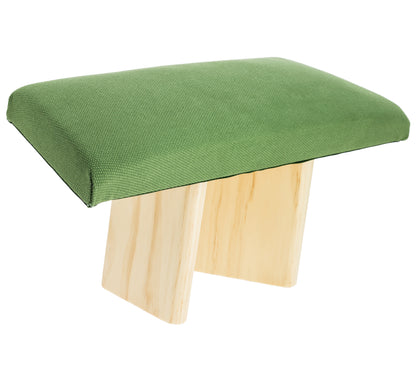 Upholstered Meditation Bench - Olive Green